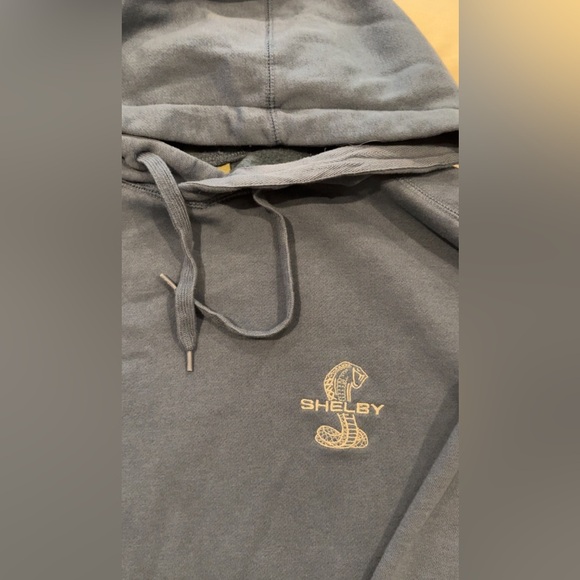 Oura Blue Hoddie Sweater with Shelby Cobra Embroidered Logo - Picture 2 of 11